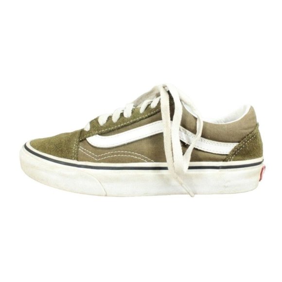 Vans Shoes - VANS Old Skool Olive Green Suede Leather Skate Shoes Sneakers Size M 4 / L 5.5